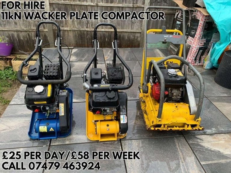 For 11kN hire wacker plate compactor 5.5HP 163CC